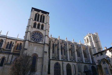 city ​​of lyon, in the rhone alpes region in france