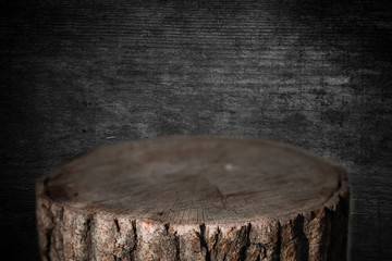 Fototapeta premium Black background. Chalkboard. Dark wallpaper. Old texture