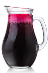 Beet juice or smoothie jug, paths