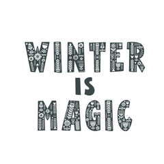 Lettering poster  in scandinavian style. 