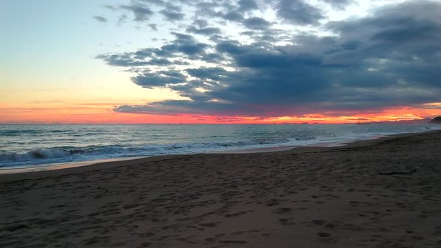 Sunset at sea from Altafulla beach