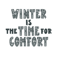 Lettering poster  in scandinavian style. 