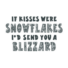 Lettering poster  in scandinavian style. 