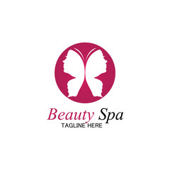 beauty spa logo design template-vector