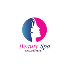 beauty spa logo design template-vector