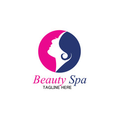 beauty spa logo design template-vector