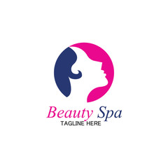 beauty spa logo design template-vector