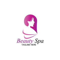 beauty spa logo design template-vector