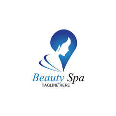 beauty spa logo design template-vector