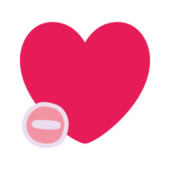 Isolated heart shape vector design