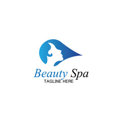beauty spa logo design template-vector