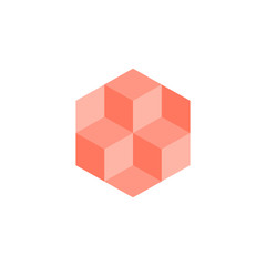 Isometric 3d cubes logo design. Stock Vector illustration isolated on white background.