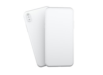  New realistic mobile phone smartphone mockup with blank screen.