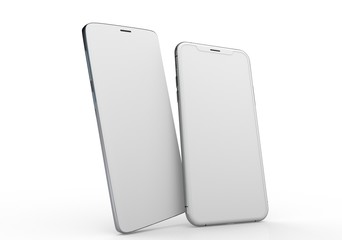  New realistic mobile phone smartphone mockup with blank screen.