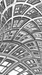 Artfully 3D rendering fractal, fanciful abstract illustration and colorful designed pattern