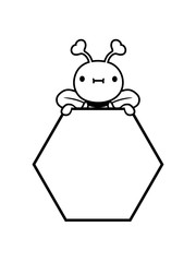 text feld bienenwabe fliegen gesicht liebe clipart design cool