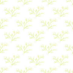 Seamless Algae Seamless Pattern. Modern Digital Design. Marine Repeating Pattern. Modern Fashion Scandinavian Style. Contemporary Colors and Design.