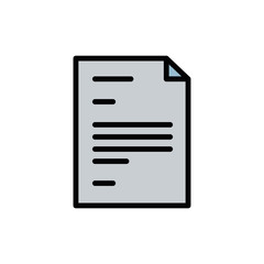 Isolated document fill vector design