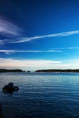 Pacific ocean seen from the Nanaimo Sea wall, BC, Canada