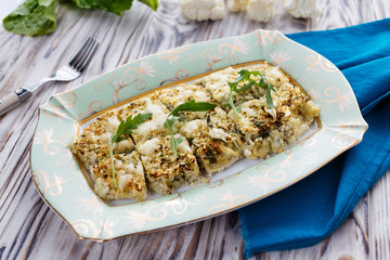 baked cauliflower with cheese