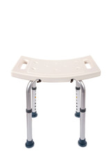 Adjustable Bath and Shower Safety  Chair for Elderly Isolated on White