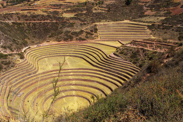 Sítio Arqueológico Moray em Cusco no Peru