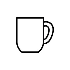 Isolated coffee mug line vector design