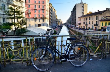 The Navigli in Milan, Italy