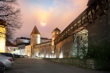 Fototapeta na wymiar Towers of medieval Tallinn