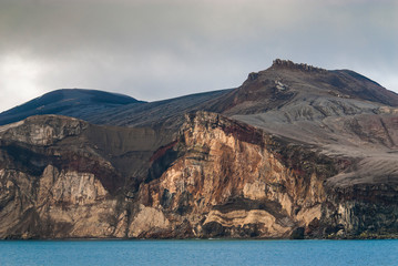 Fototapeta na wymiar Volcanic coastal landscape, Deception Island, Antártica