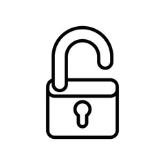 Isolated padlock line vector design