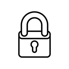 Isolated padlock line vector design