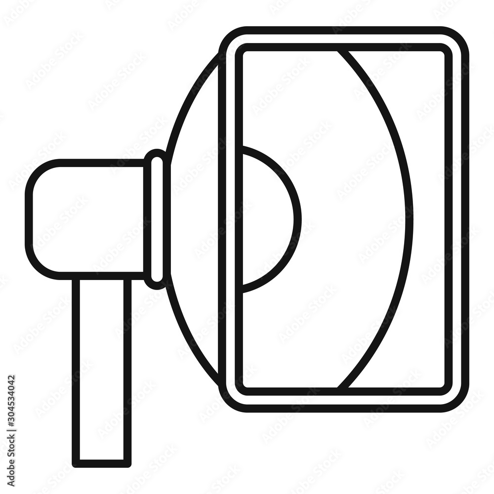 Poster soft light box icon. outline soft light box vector icon for web design isolated on white background
