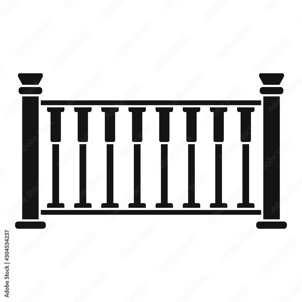 Poster fence icon. simple illustration of fence vector icon for web design isolated on white background