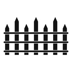 Rustic fence icon. Simple illustration of rustic fence vector icon for web design isolated on white background