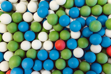 Colored plastic balls