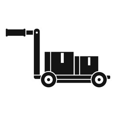 Warehouse cart icon. Simple illustration of warehouse cart vector icon for web design isolated on white background