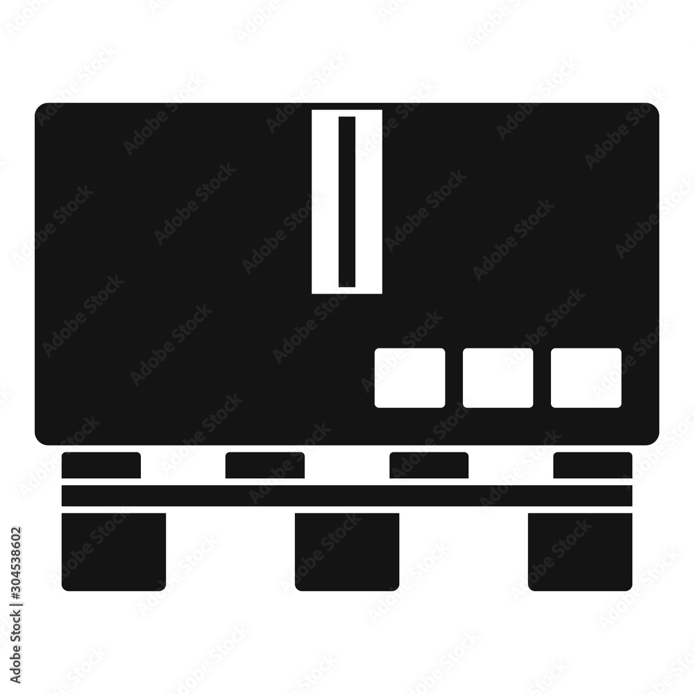 Poster carton box pallet icon. simple illustration of carton box pallet vector icon for web design isolated