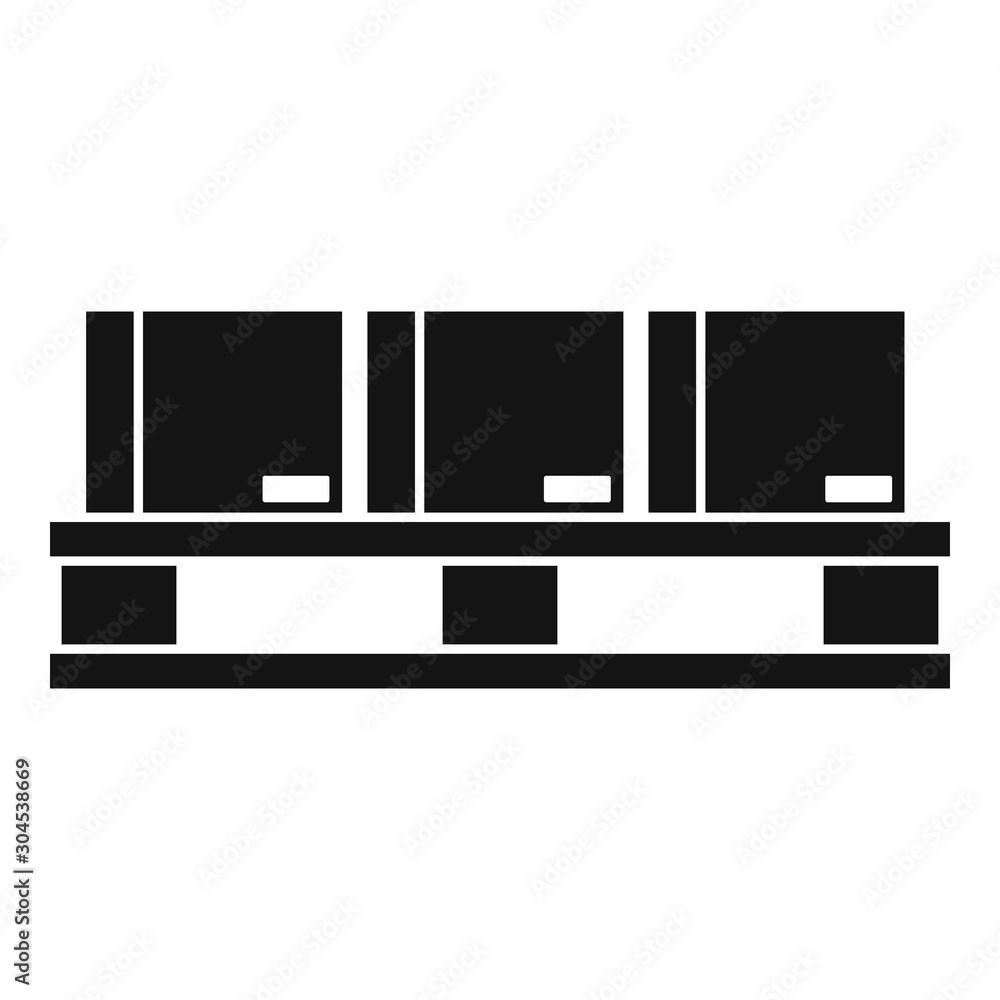 Poster full pallet box icon. simple illustration of full pallet box vector icon for web design isolated on 