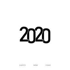 Happy New Year 2020 design pattern. Vector illustration