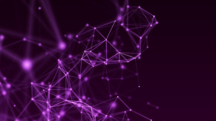 Abstract graphic design. Network connection background. 3d rendering.