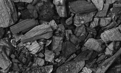 Black charcoal background and texture