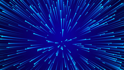 Star pattern dynamic lines . Abstract background. 3D rendering.