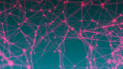 Abstract graphic design. Network connection background. 3d rendering.