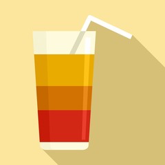 Fresh cocktail icon. Flat illustration of fresh cocktail vector icon for web design