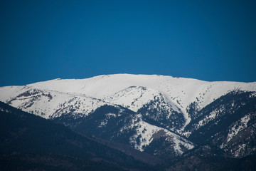 Watching the snowy Mount Olympus from Platamon