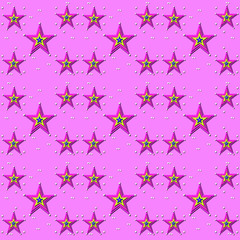 Stars on Dots Pink