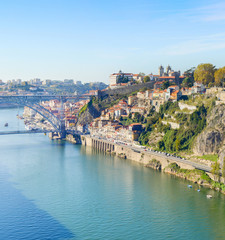 Fototapeta na wymiar Douro river Old Town Porto