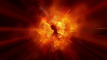 Foto auf Alu-Dibond explosion fire abstract background texture © aleksandar nakovski