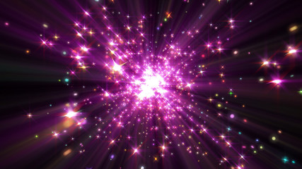 magic color stars explosion in space